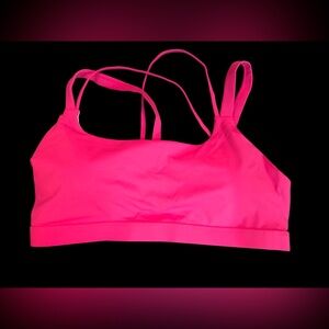 Running Girl Vibrant Pink Sport Bra